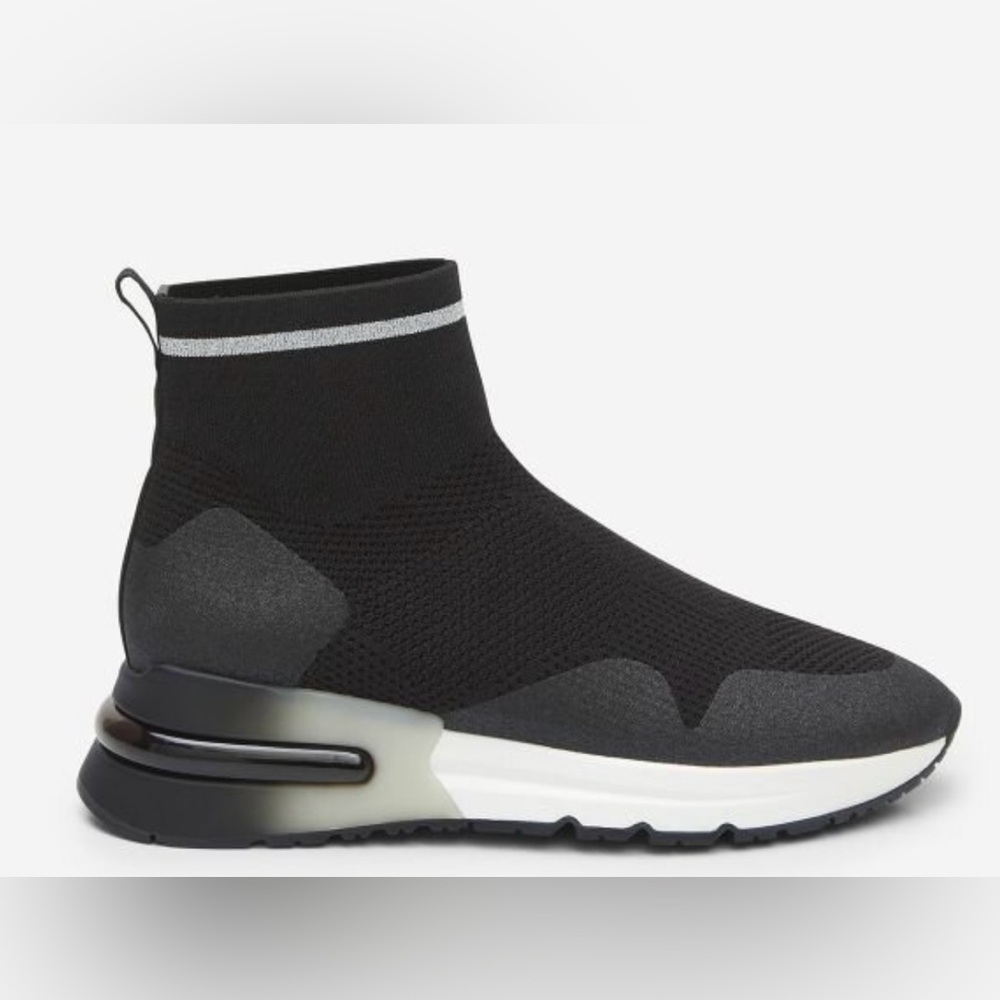 Black and White High-Top Sneakers